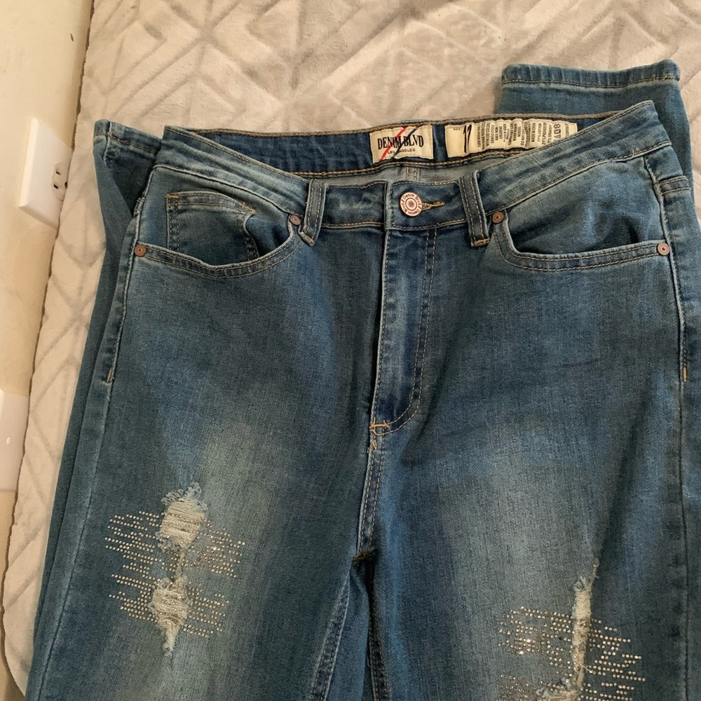 Rhinestoned jeans